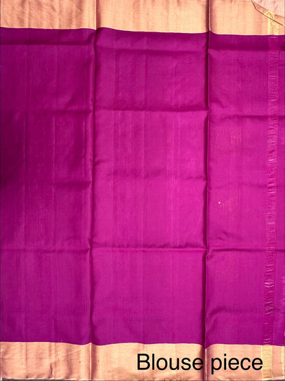 Purple Tiruchirapalli Pure Soft Silk Saree