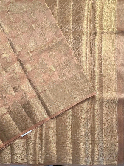 Baby Pink Tissue Silk Saree