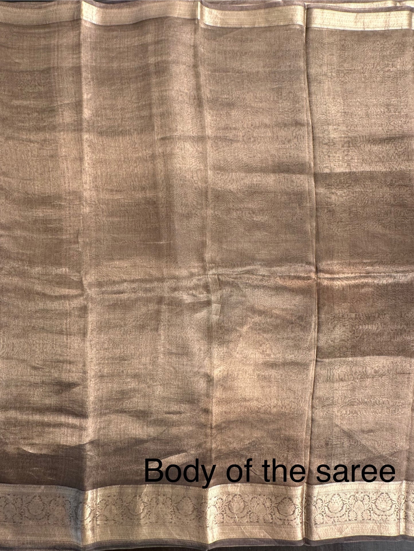Grey Banarasi Pure Tissue Saree