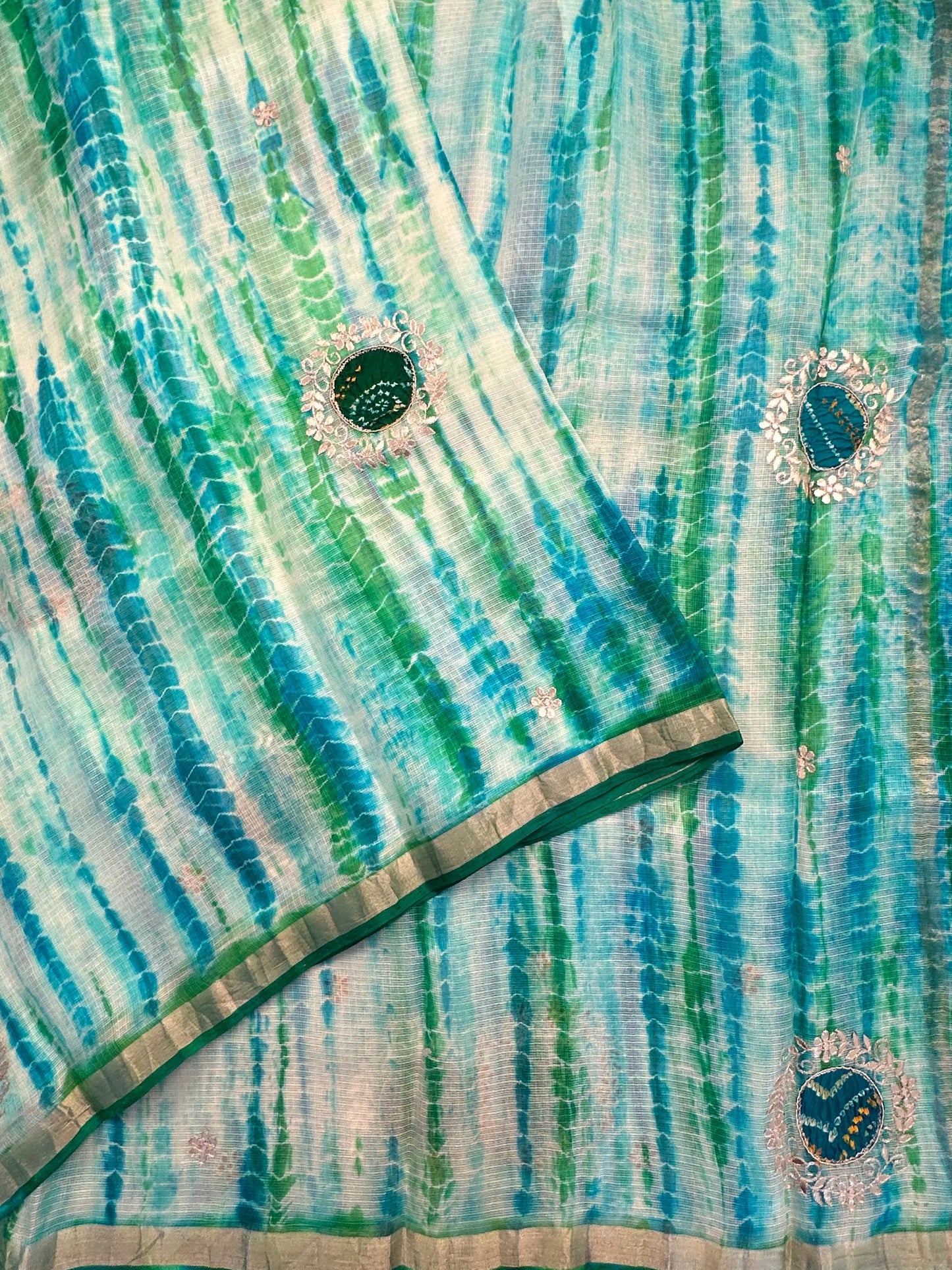 Shibori Bandhej Kota Silk Saree