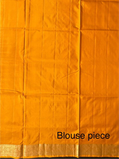 Yellow Handloom  Pure Silk Saree