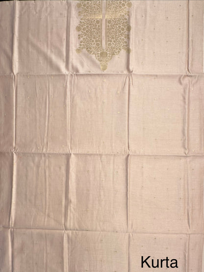 Beige Handloom Chanderi Suit