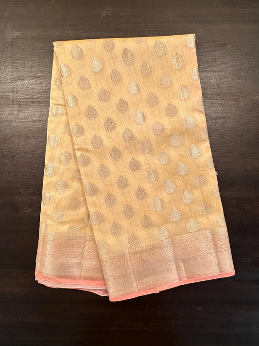 Cream Chanderi Saree