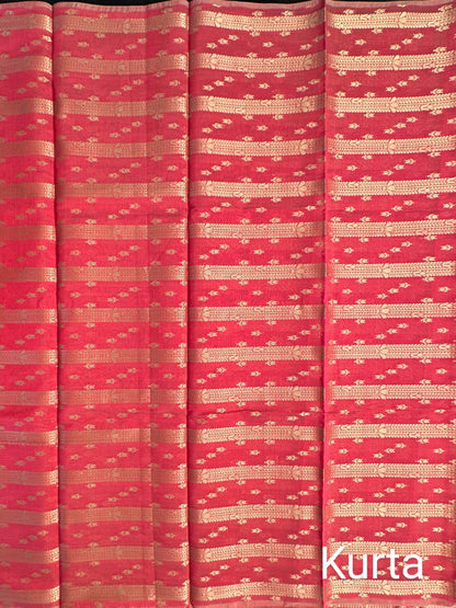Red Jacquard Handloom Suit
