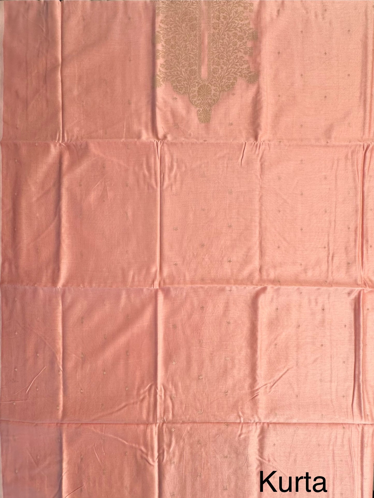 Peach Handloom Chanderi Suit