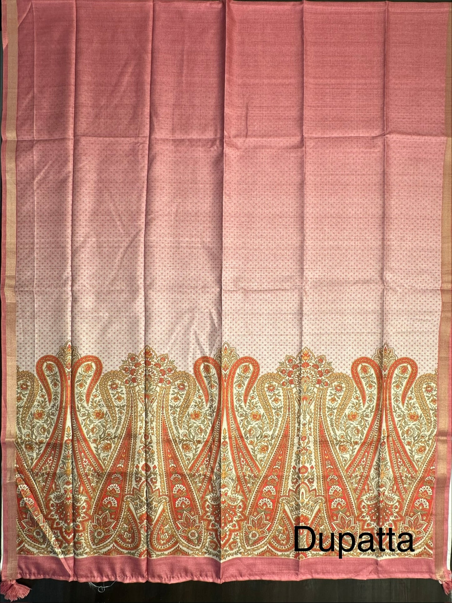 Dusky Pink Fancy Cotton 3-Piece Suit