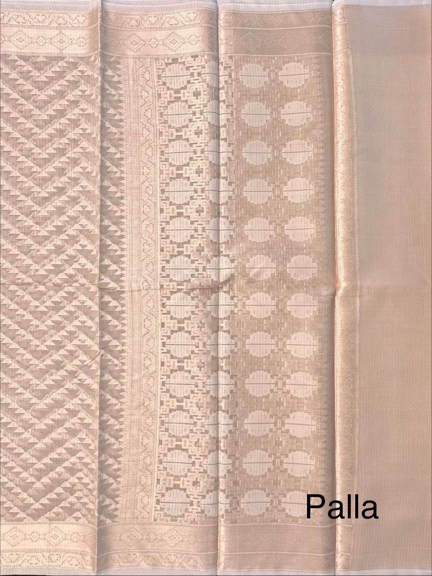 Beige Fancy Cotton Saree