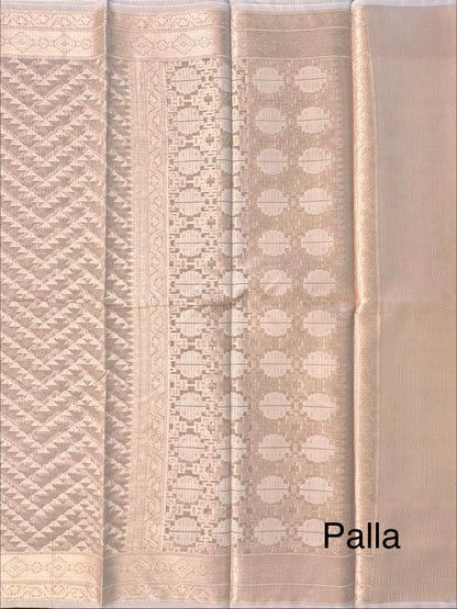 Beige Fancy Cotton Saree