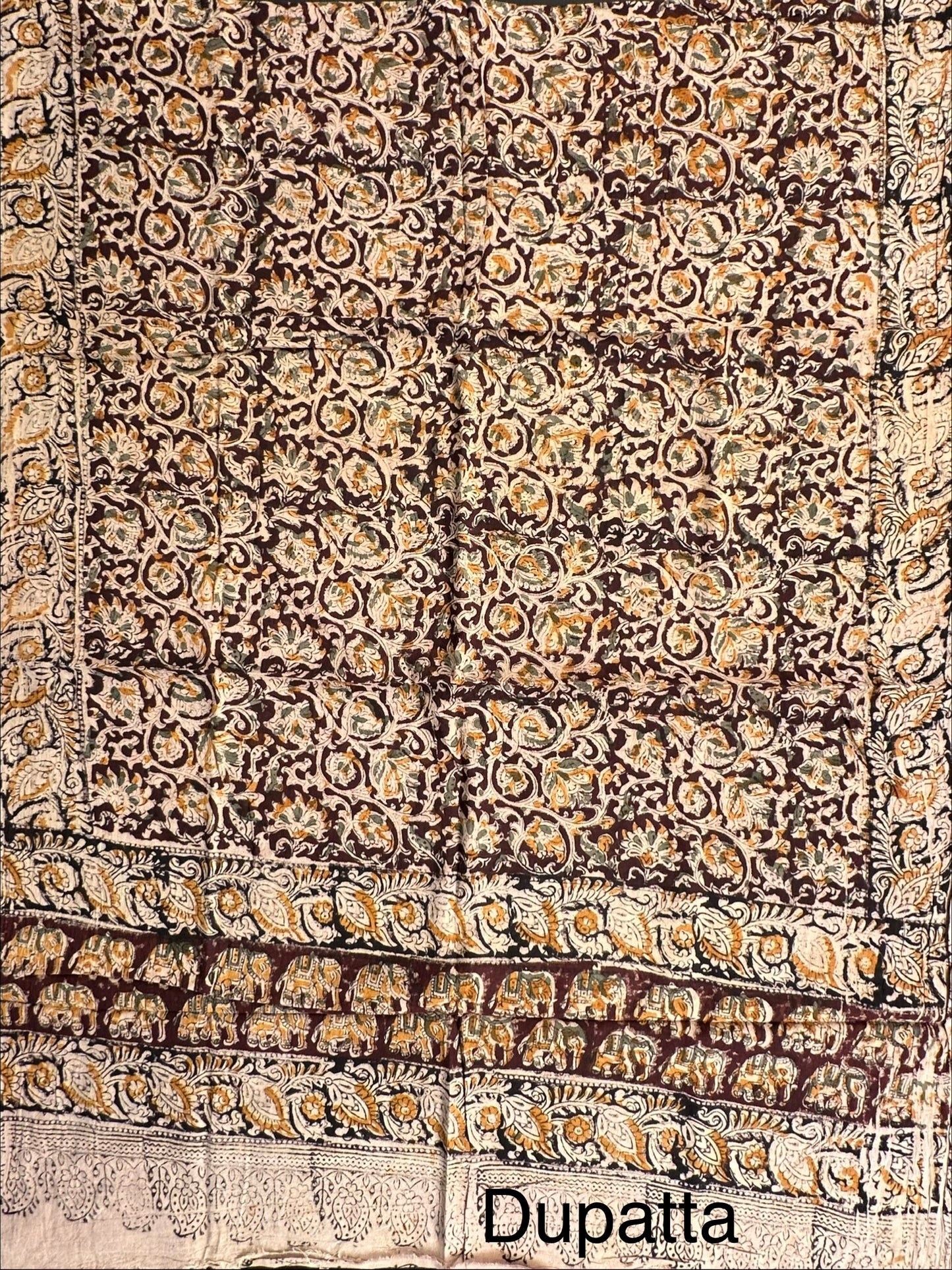 Red Mangalgiri Cotton Unstitched 3-Piece Suit