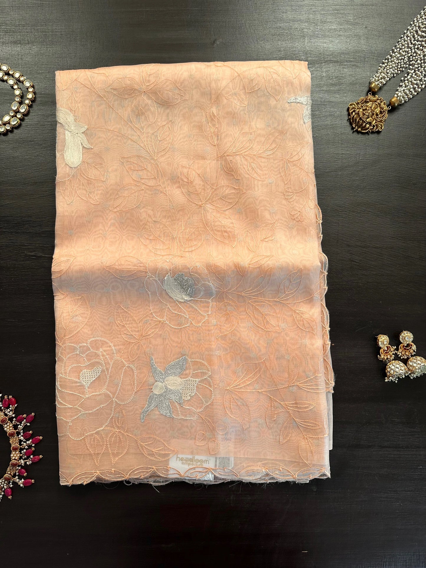 Applique Organza Saree