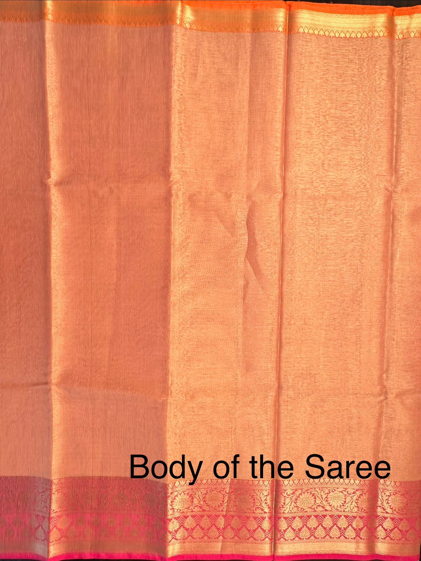 Peach Kirat Tissue Saree