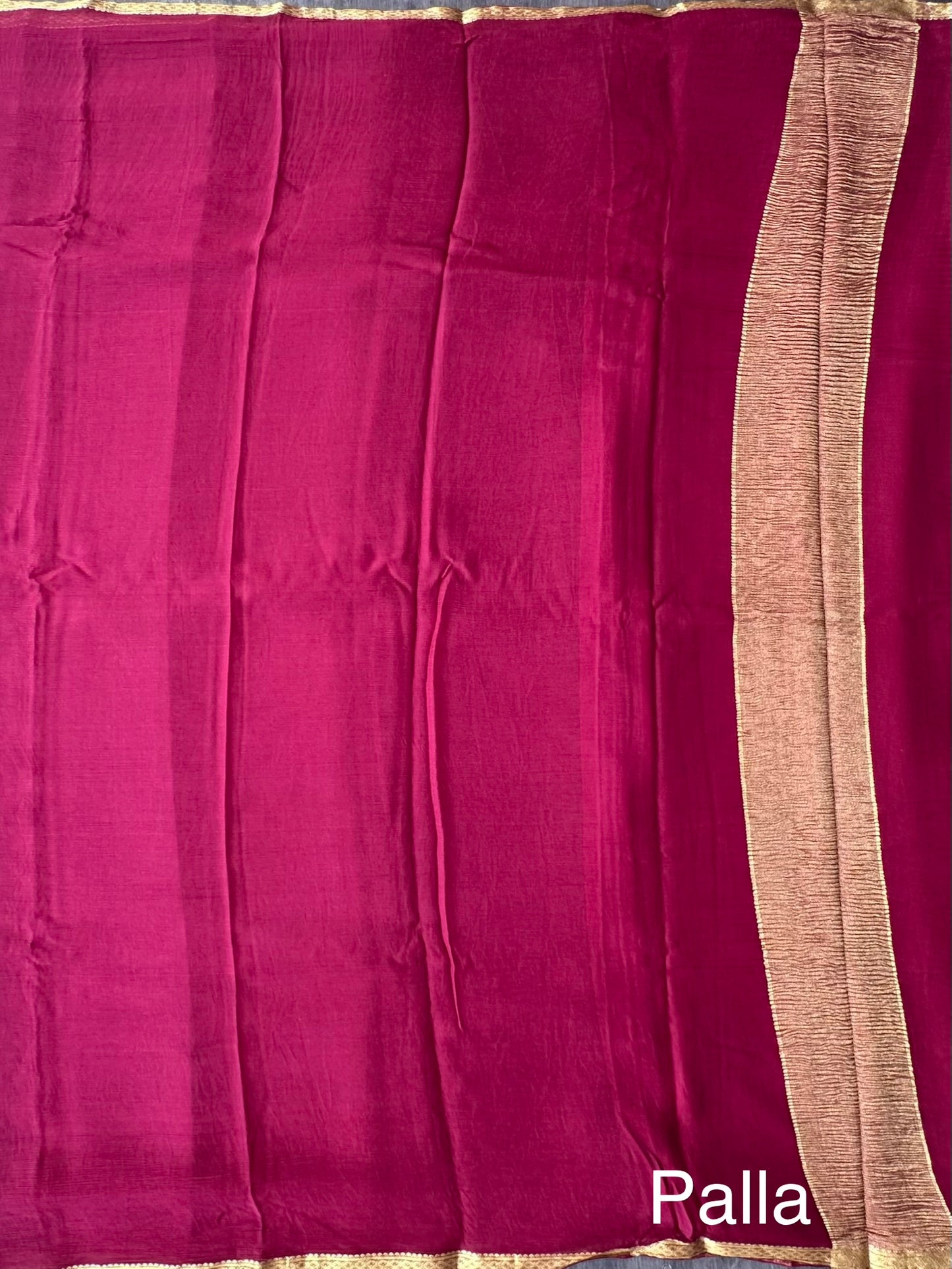 Wine Pure Chiffon Saree