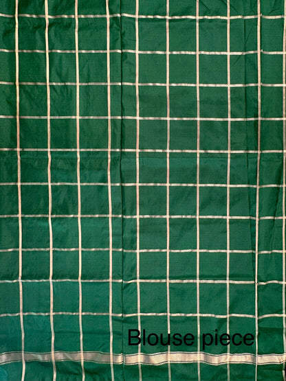 Rani- Bottle Green Patola Pure Silk Saree