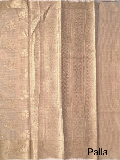 Beige Arvita Kota Doria Fancy Cotton Saree