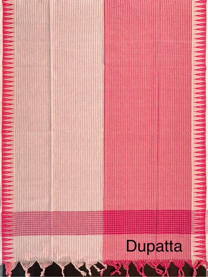Rani Pink South Cotton 3-Piece Suit