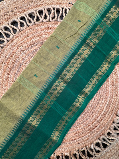 Green Narayanpet Cotton Saree