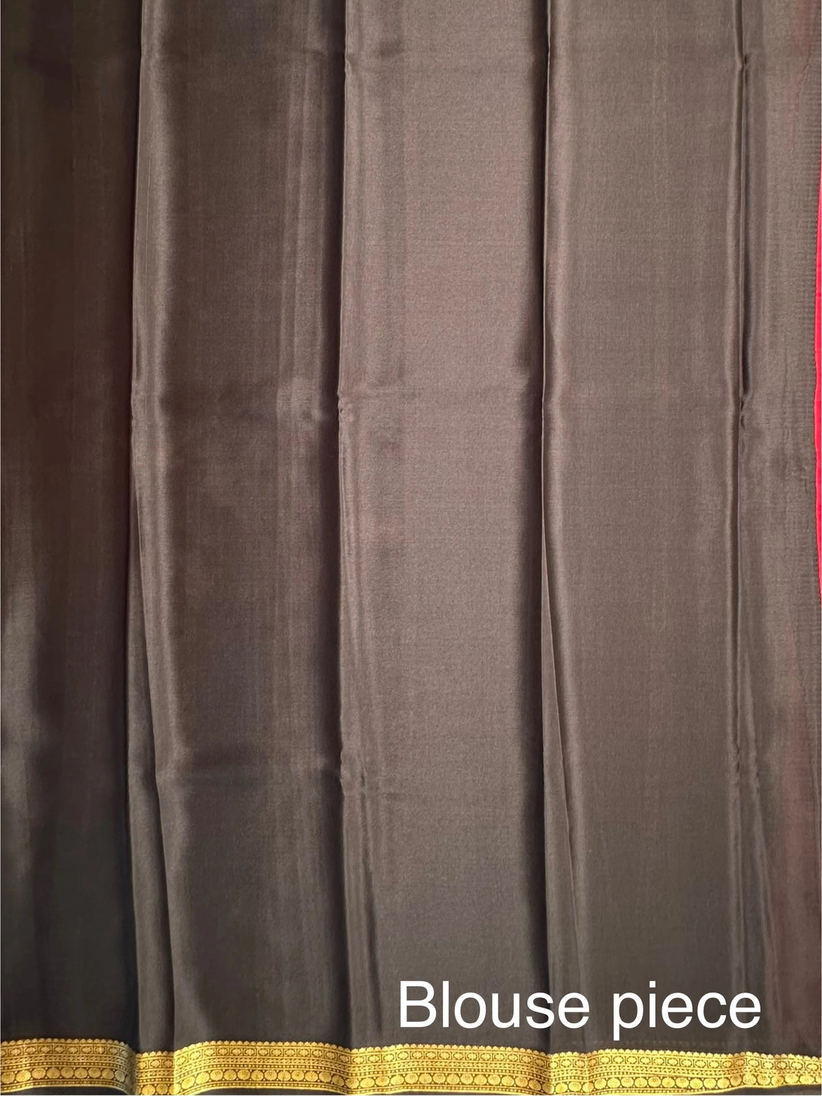 Red-Black Mysore Crepe Saree