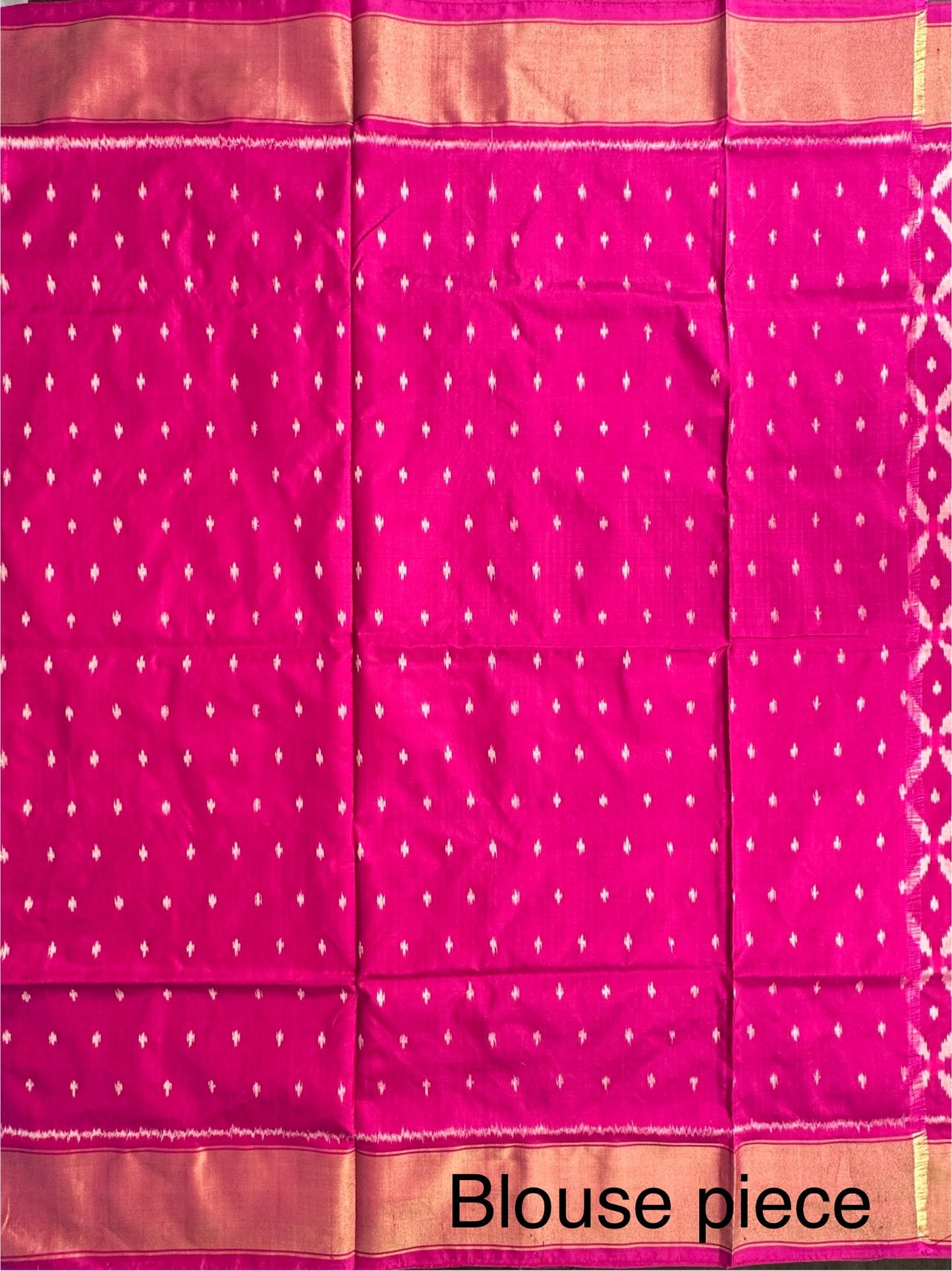 Magenta Ikkat Patola Handloom Silk Saree