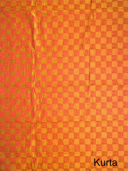 Mustard Jacquard 3-piece Unstitched Cotton Suit