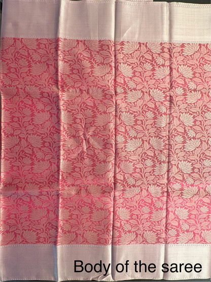 Pink Blended Tissue Saree