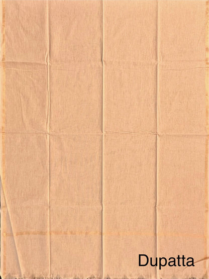 Rust-Beige Avani South Cotton 3-Piece Suit