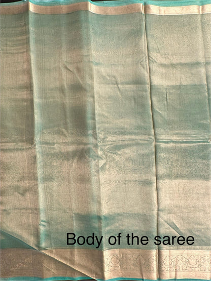 Firozi Banarasi Pure Tissue Saree