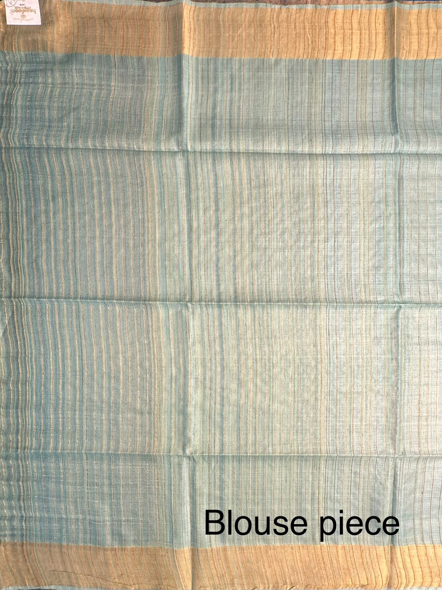 Shaded Blue Handloom Tussar Silk Saree