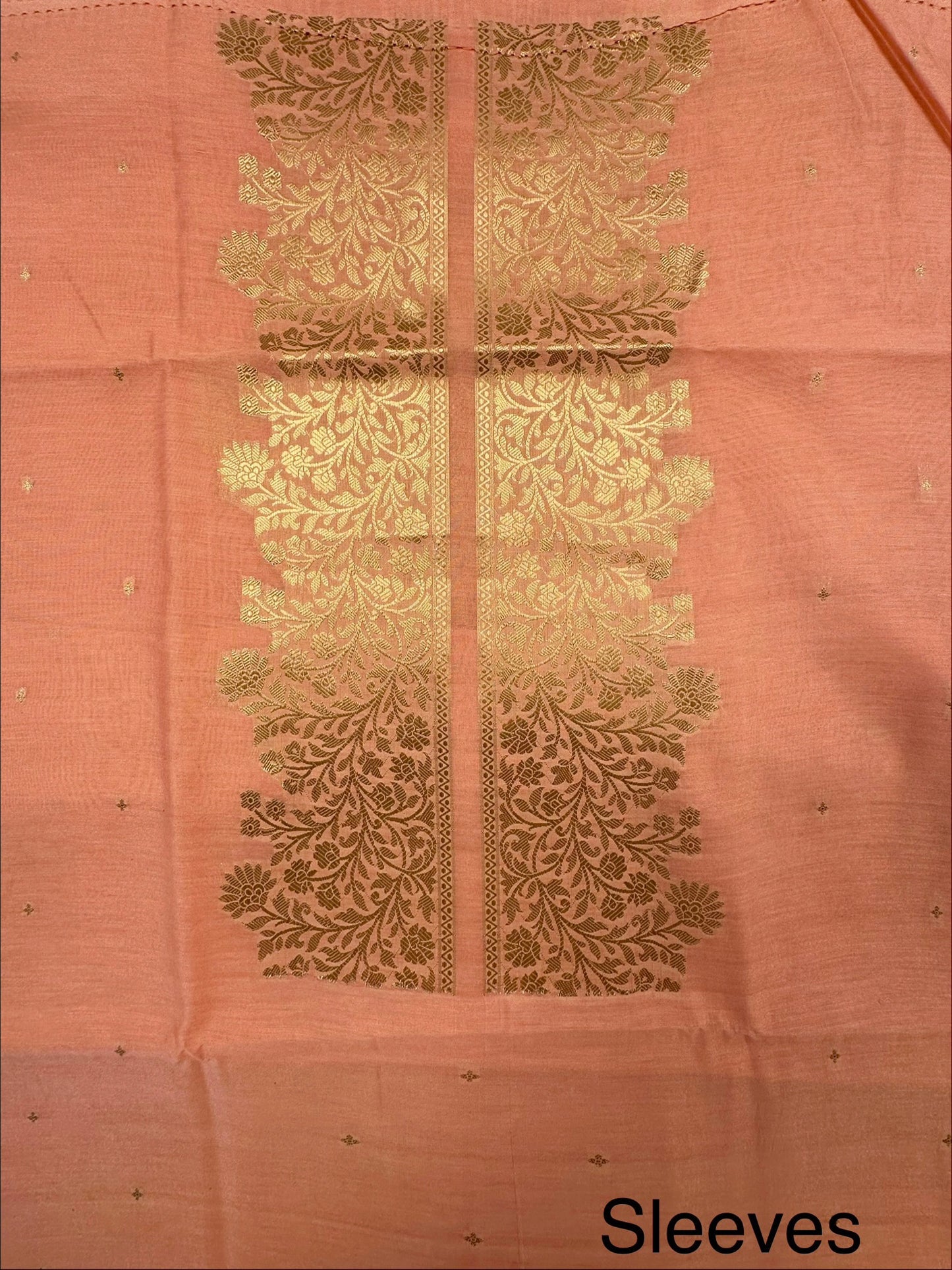 Peach Handloom Chanderi Suit