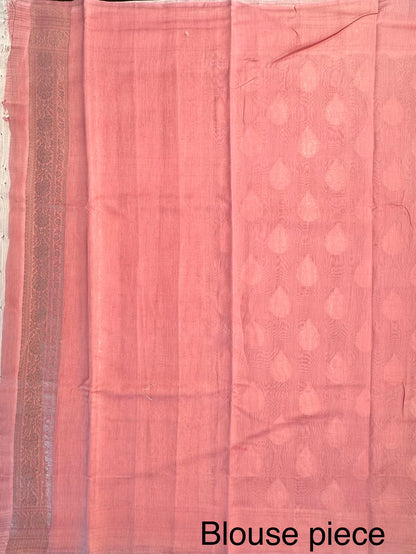 Peach Chanderi Saree