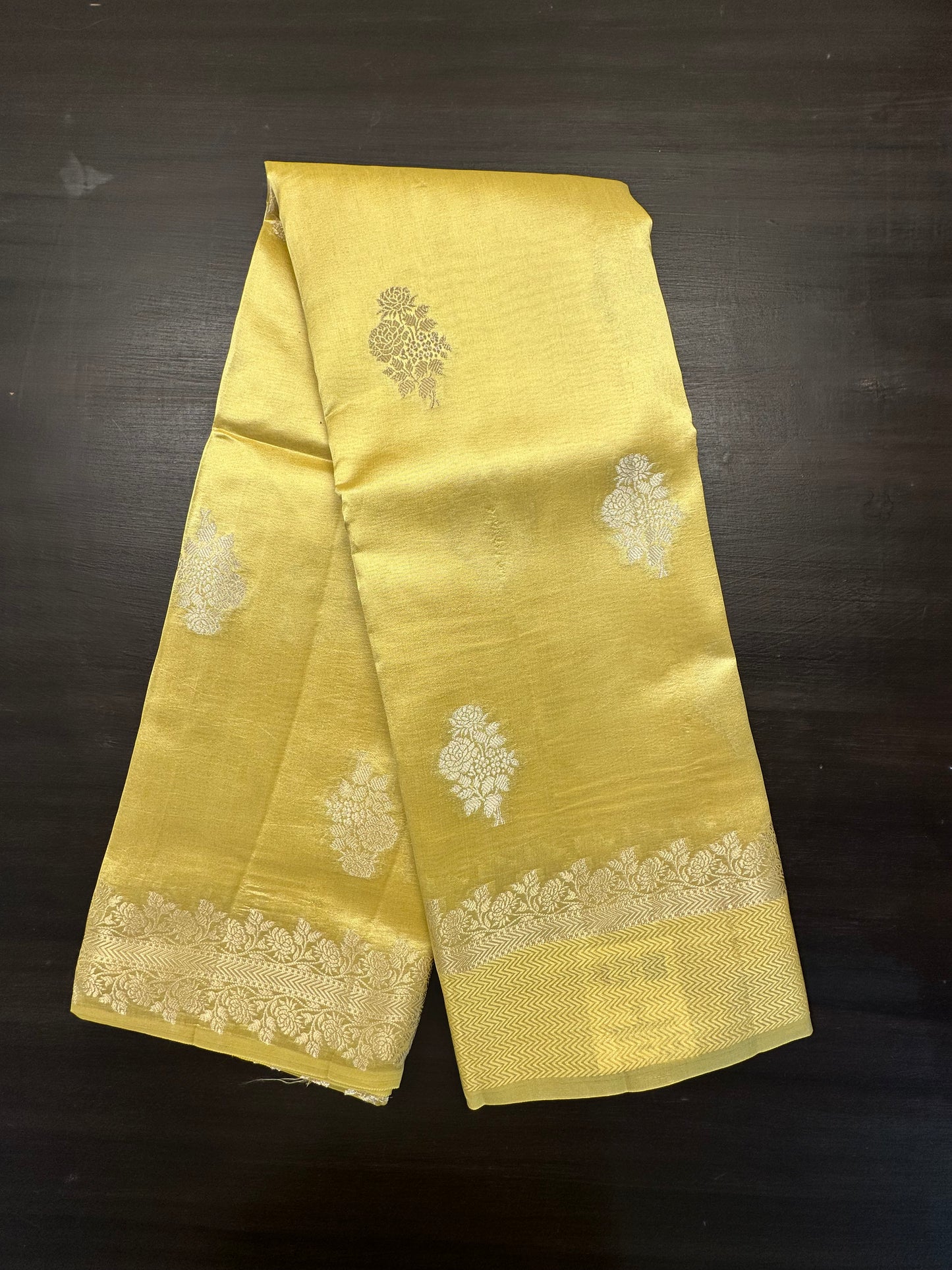 Yellow Vishakha Pure Silk Saree
