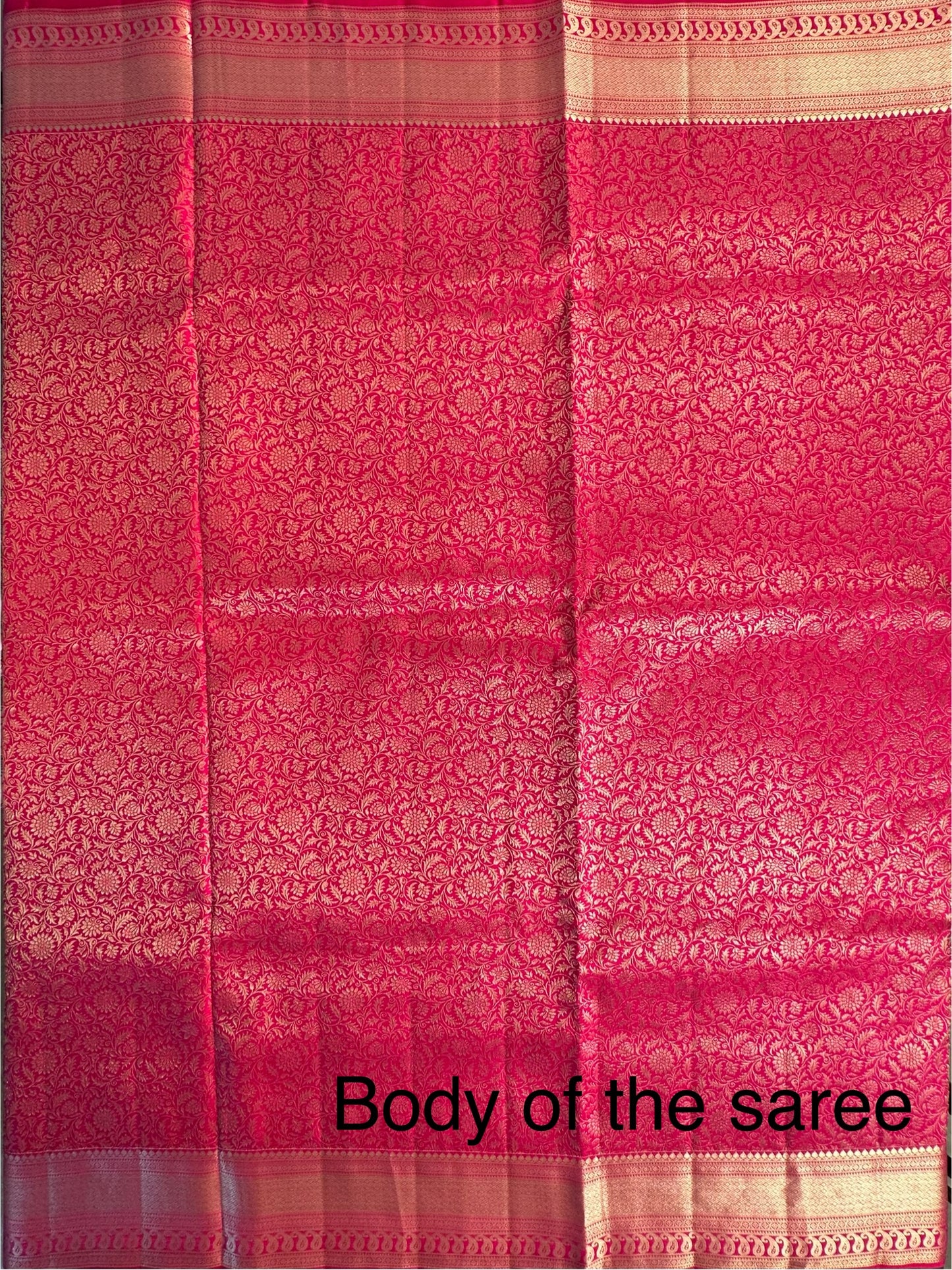 Rani  Handloom Kanjivaram Jamawar Pure Silk Saree
