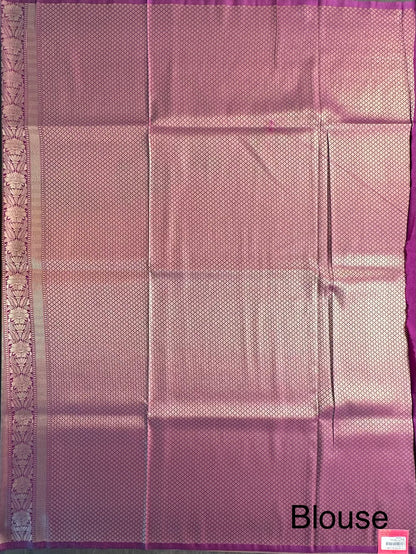 Purple Jamawar Art Silk Saree