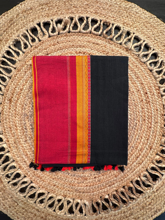 Black Piyali Bengal Cotton Saree