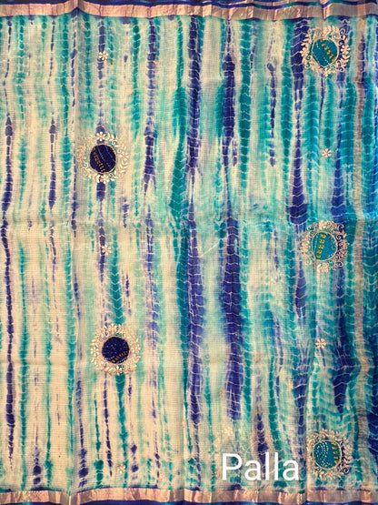 Shibori Bandhej Kota Silk Saree