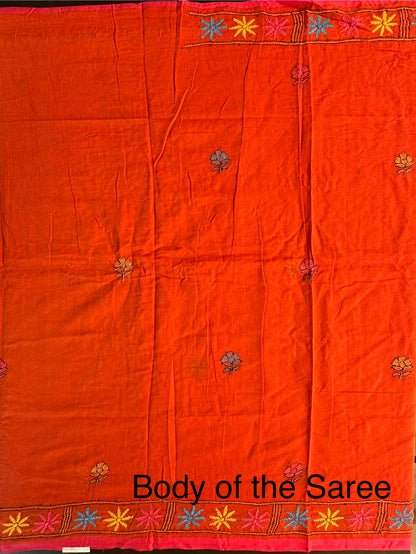 Kaantha Embroidery Cotton Saree