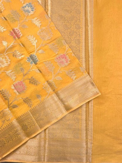 Yellow Tarini Fancy Chanderi Saree