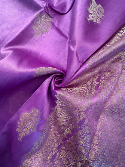 Purple Vishakha Pure Silk Saree