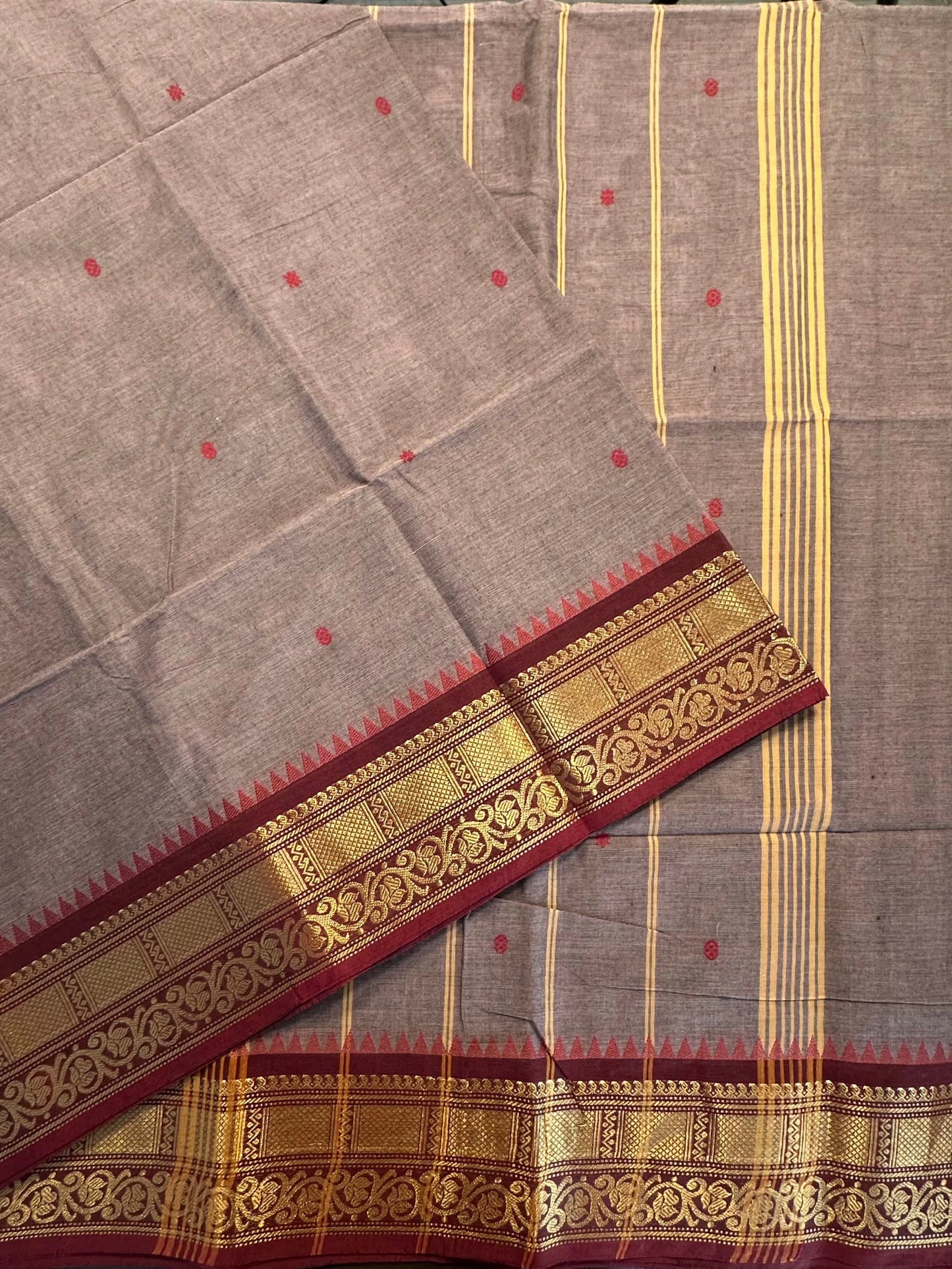 Light Mauve Narayanpet Cotton Saree