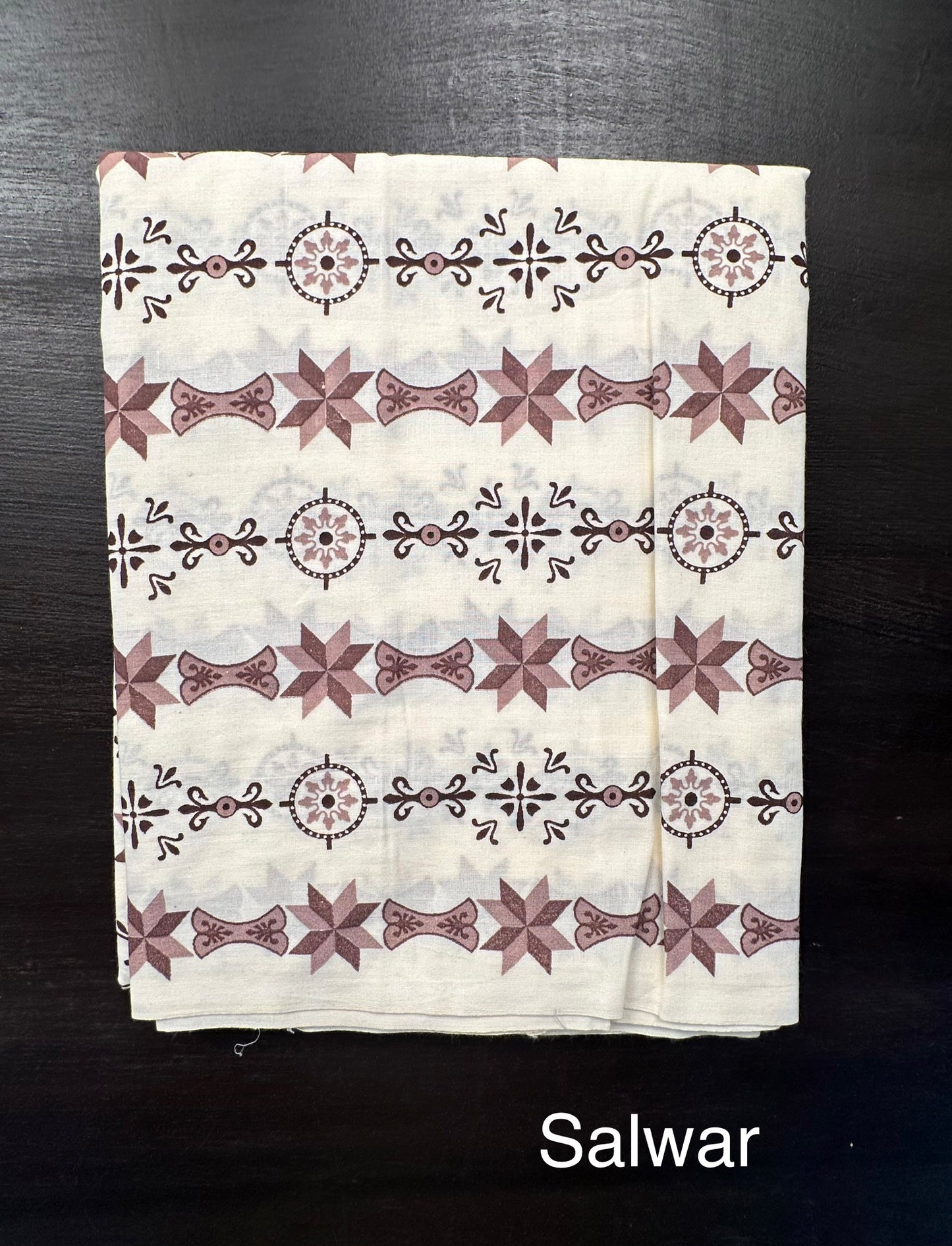 Off White-Brown Necktie Cotton 3-Piece Suit