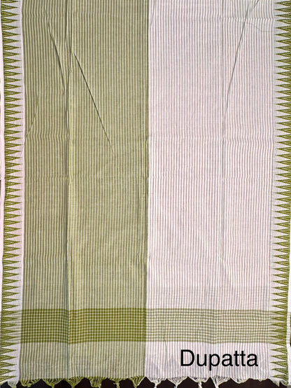 Green South Cotton 3-Piece Suit