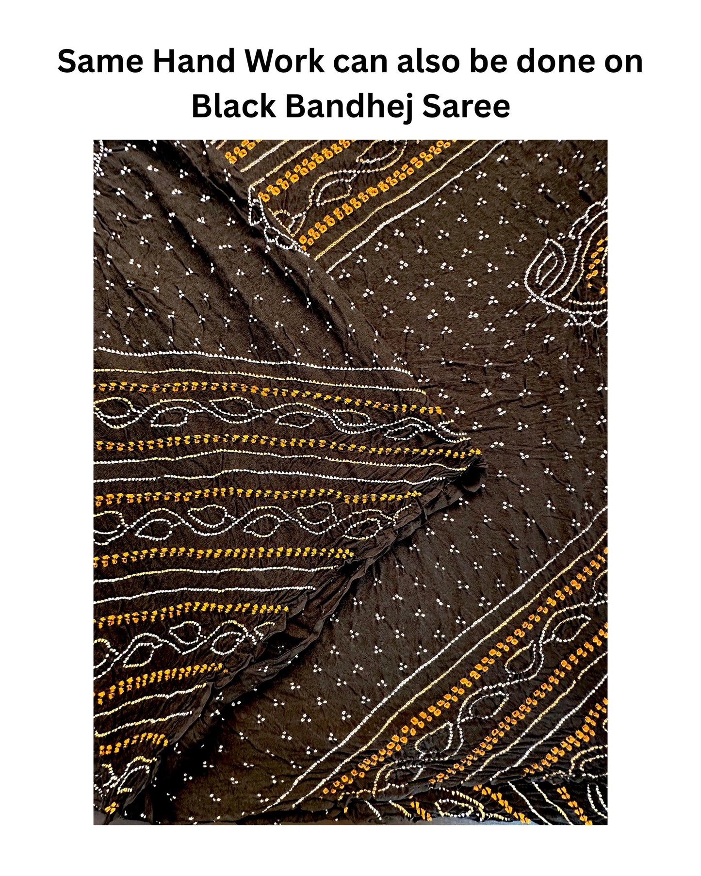 Bandhej Work Chinon Saree