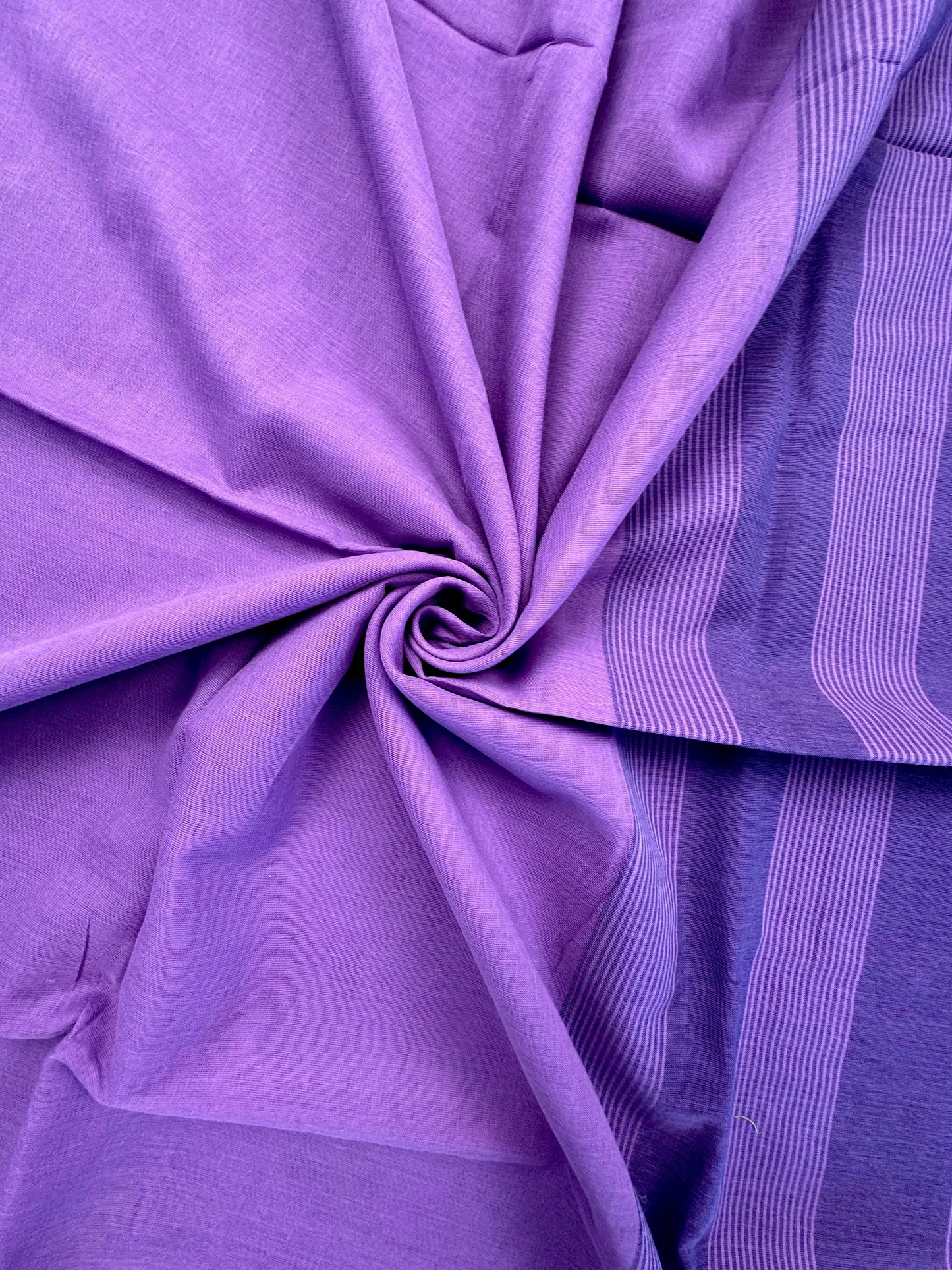 Purple Piku Bengal Cotton Saree