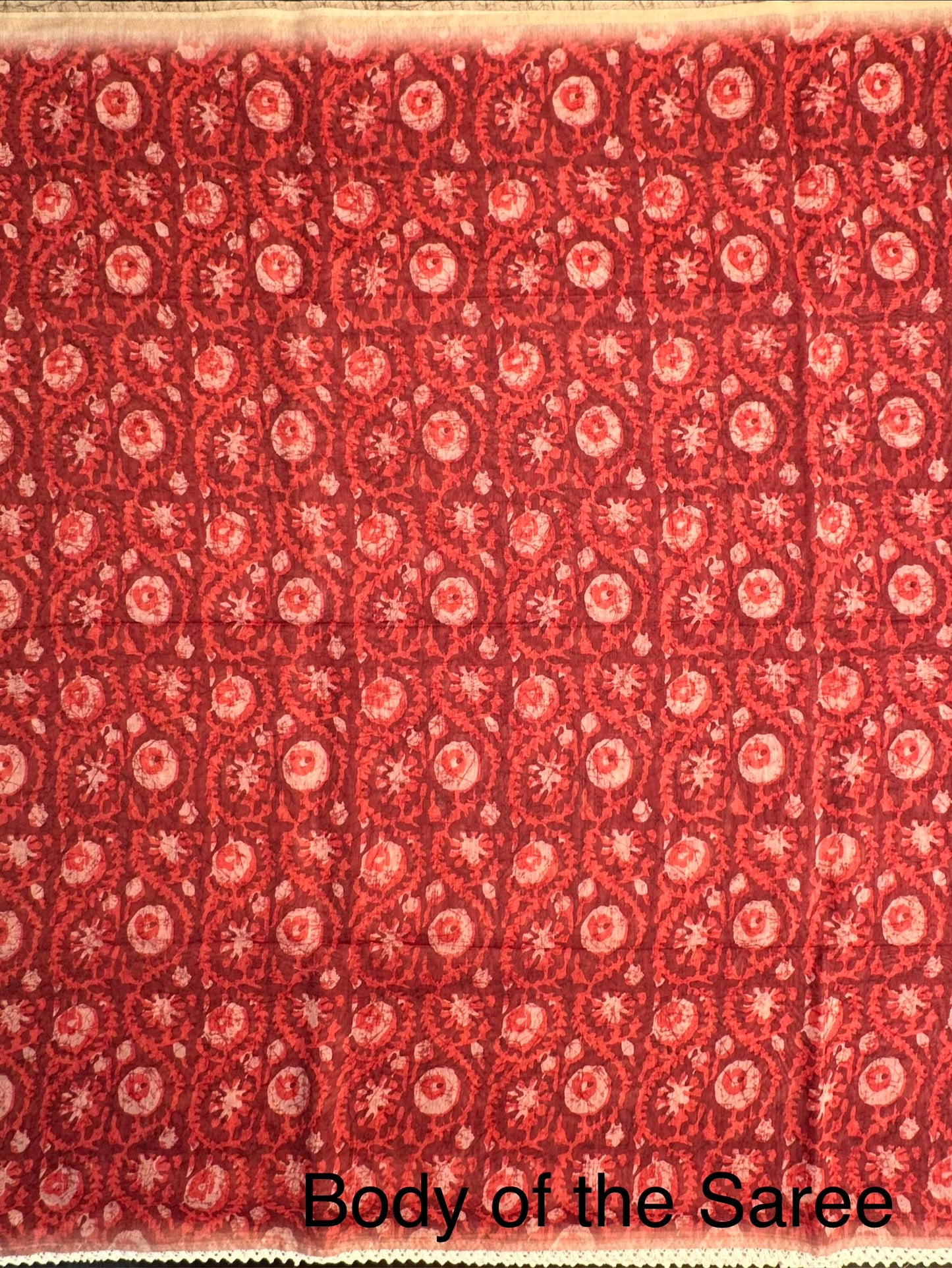 Red-Beige Dhara Chanderi Saree