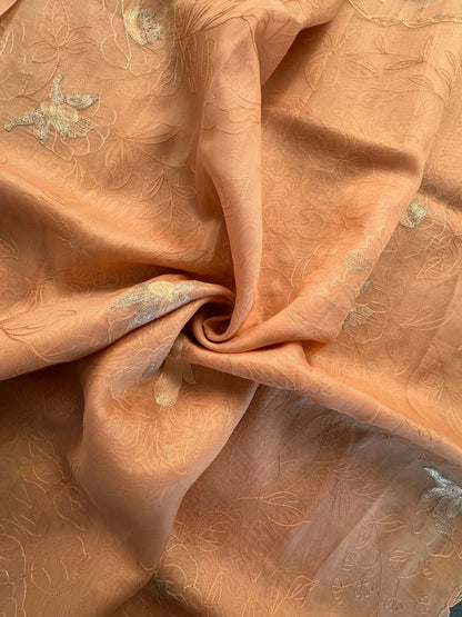 Applique Organza Saree