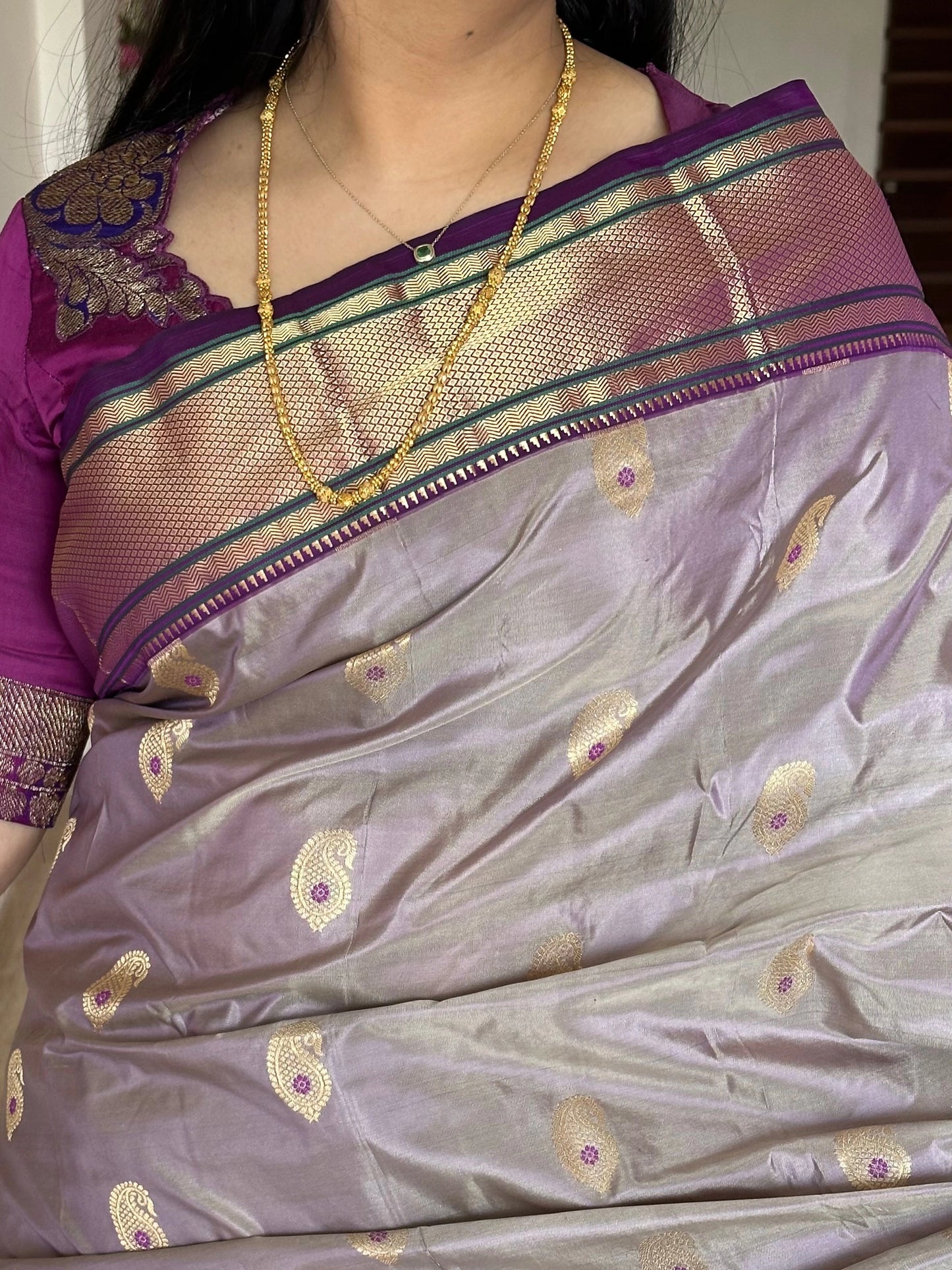 Mauve-Purple Paithini Silk Saree