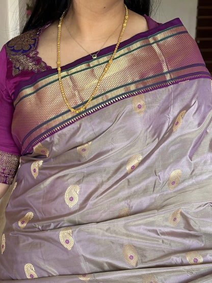 Mauve-Purple Paithini Silk Saree