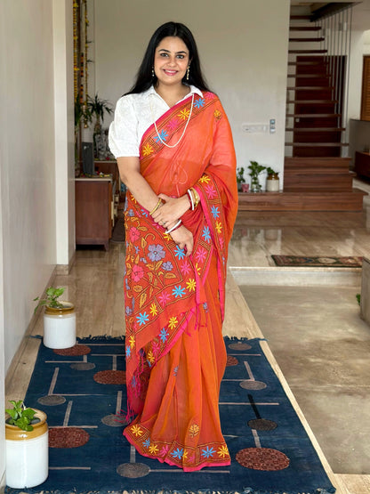 Kaantha Embroidery Cotton Saree