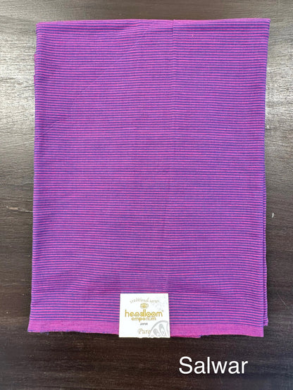 Purple Dharwad South Cotton 3-Piece Suit