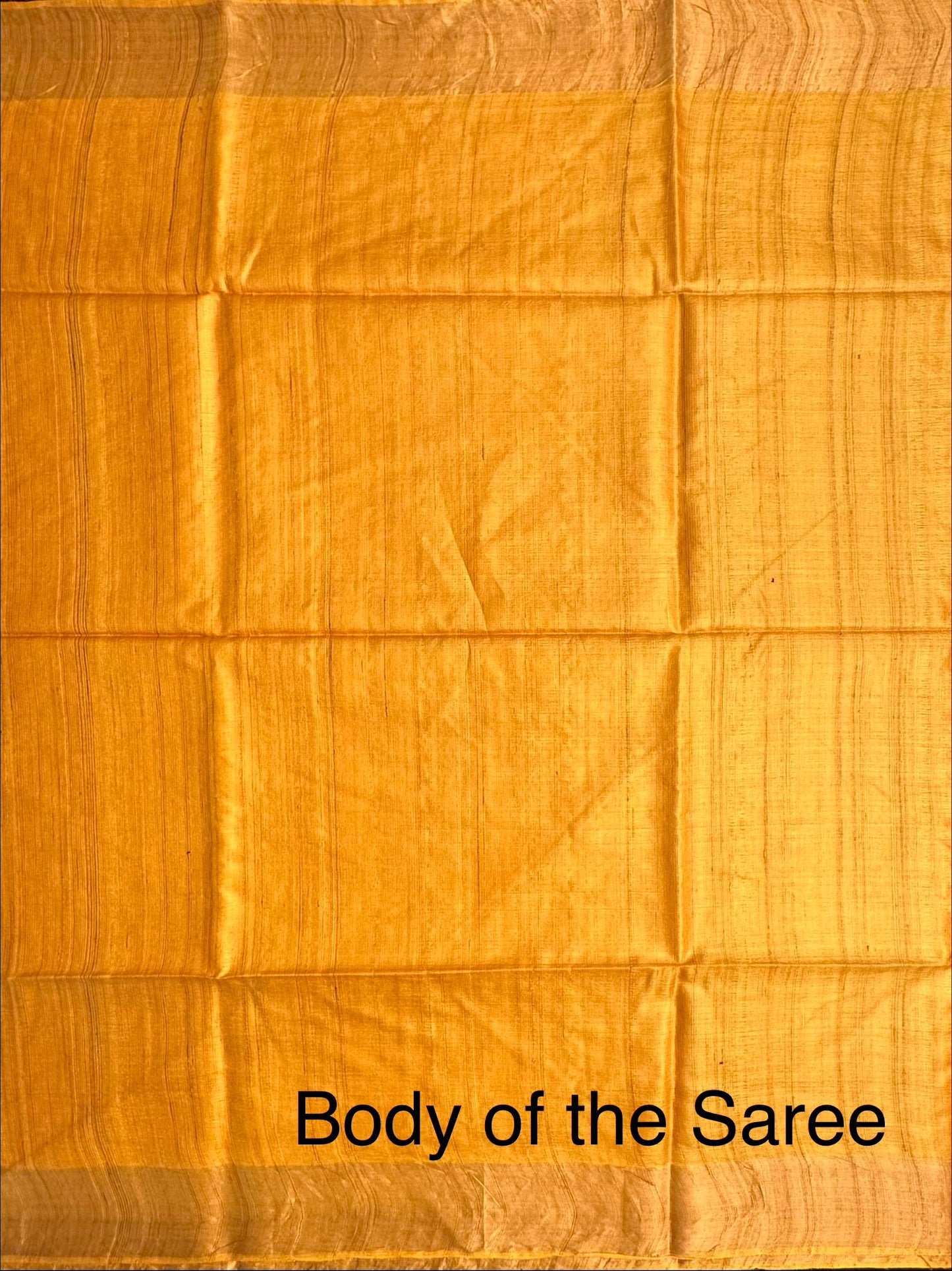 Mustard Handloom Tussar Silk Saree