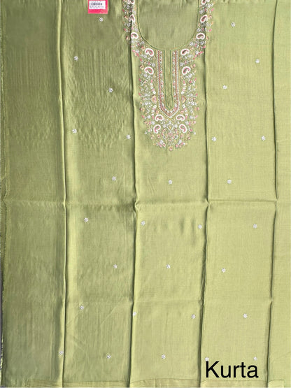 Pista Green Pittan Work Cotton 3-Piece Suit